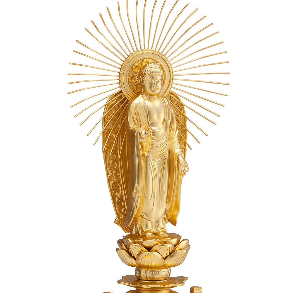 【 阿弥陀如来像 】 仏壇仏具 仏像 浄土真宗本願寺派 Amazon｜仏壇屋 滝田商店 西阿弥陀如来(浄土真宗本願寺派) 合金